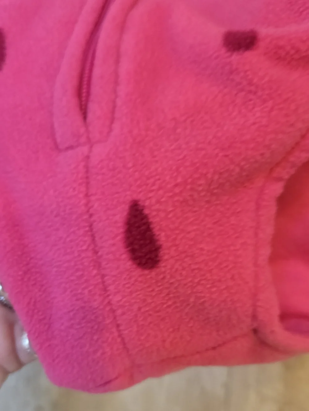 Carter's Pink Strawberry Hooded Zipper Fleece Baby Romper Costume